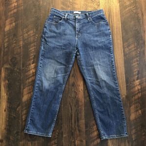 Lee Riders relaxed Straight Leg Jeans Women's 12p Denim Pants 34x27 Zipper Fly